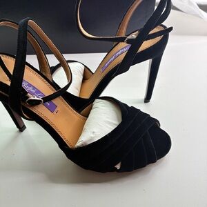 Ralph Lauren Purple Label Black Strappy Heels